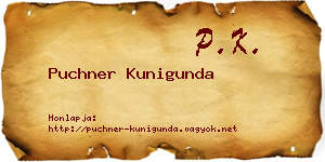 Puchner Kunigunda névjegykártya